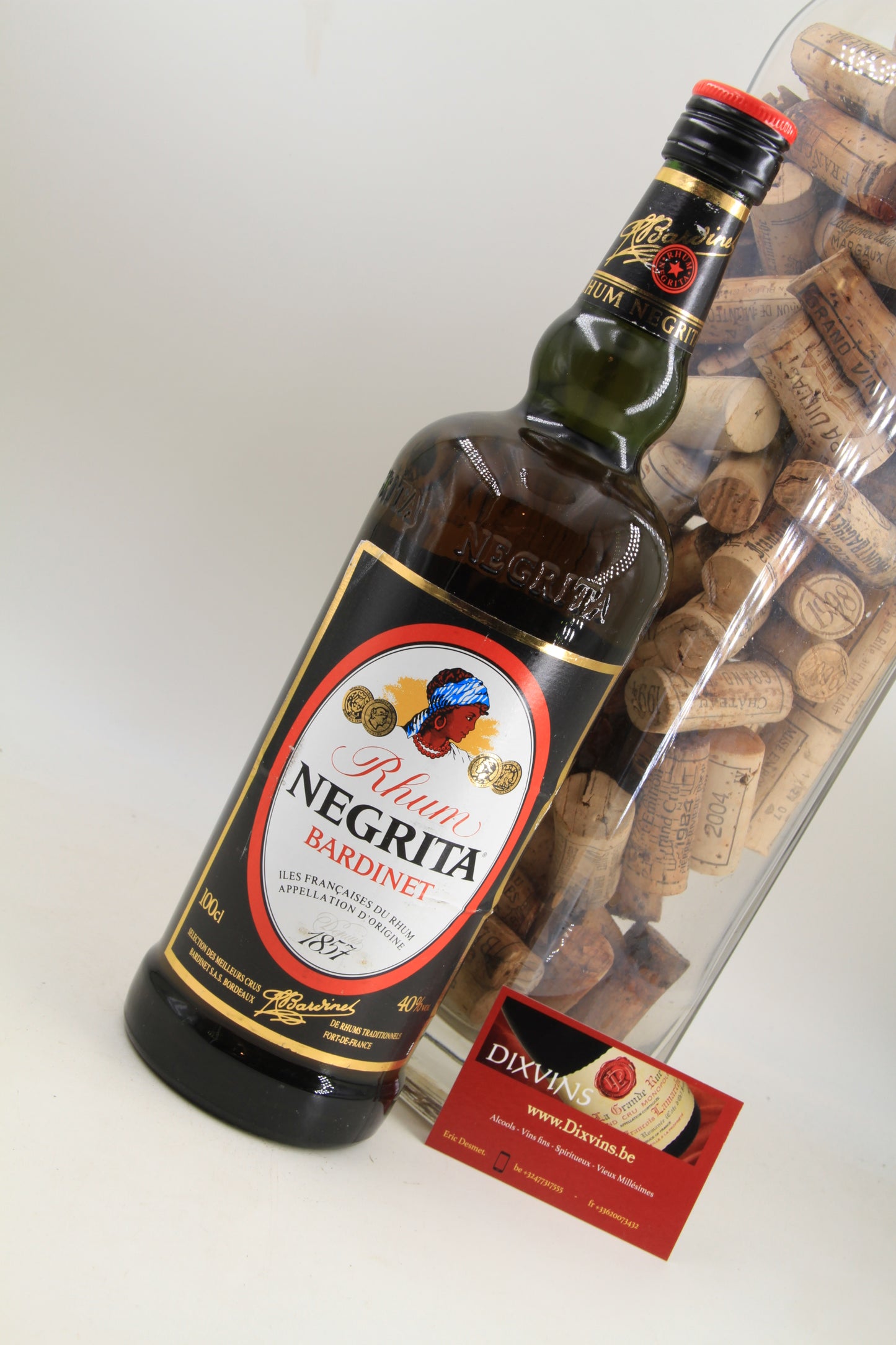 Rhum Négrita Bardinet  2000 ties  100cl. 40% - Eric-Dixvins