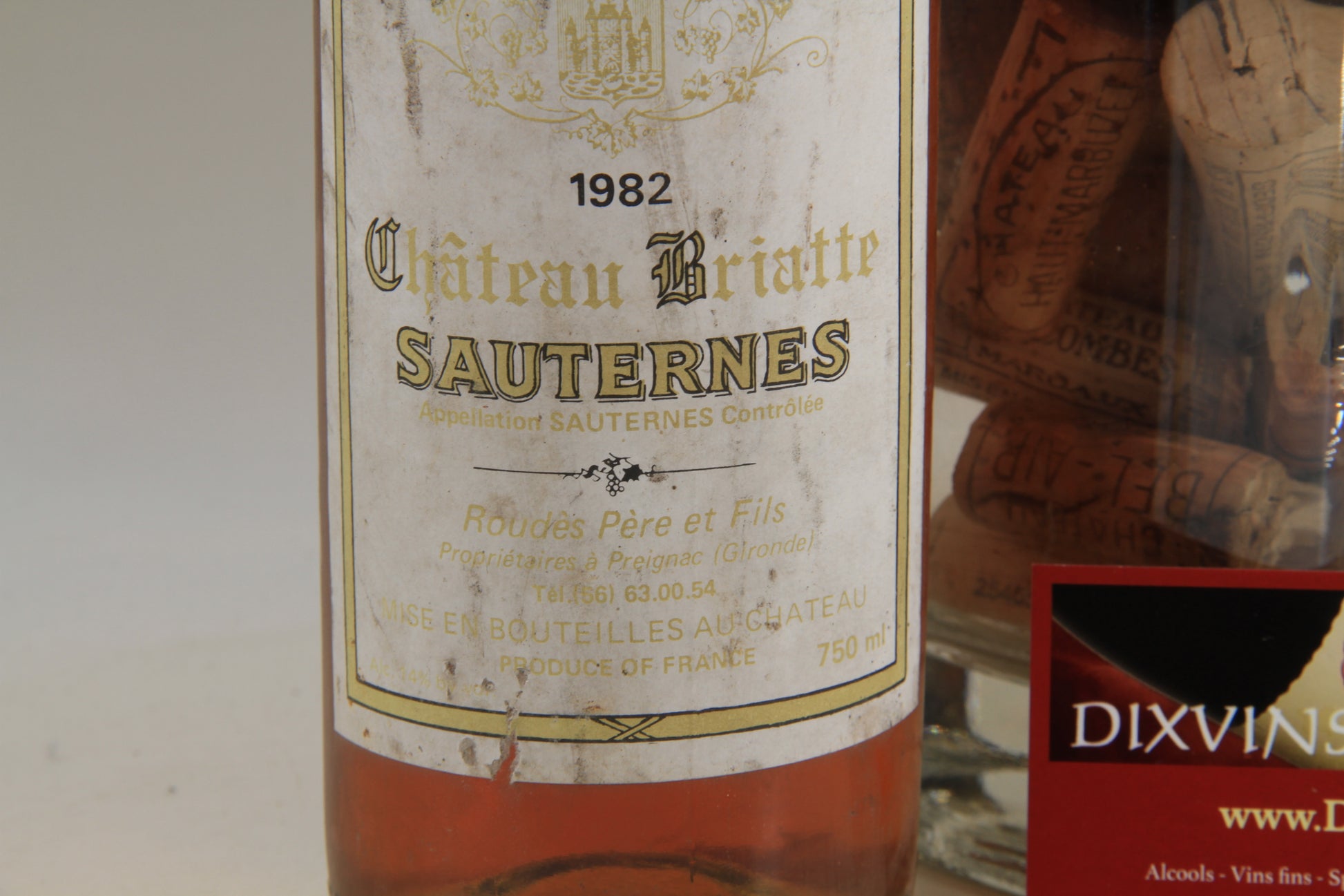 - Chateau Briatte ** 1982 ** Sauternes - Eric-Dixvins