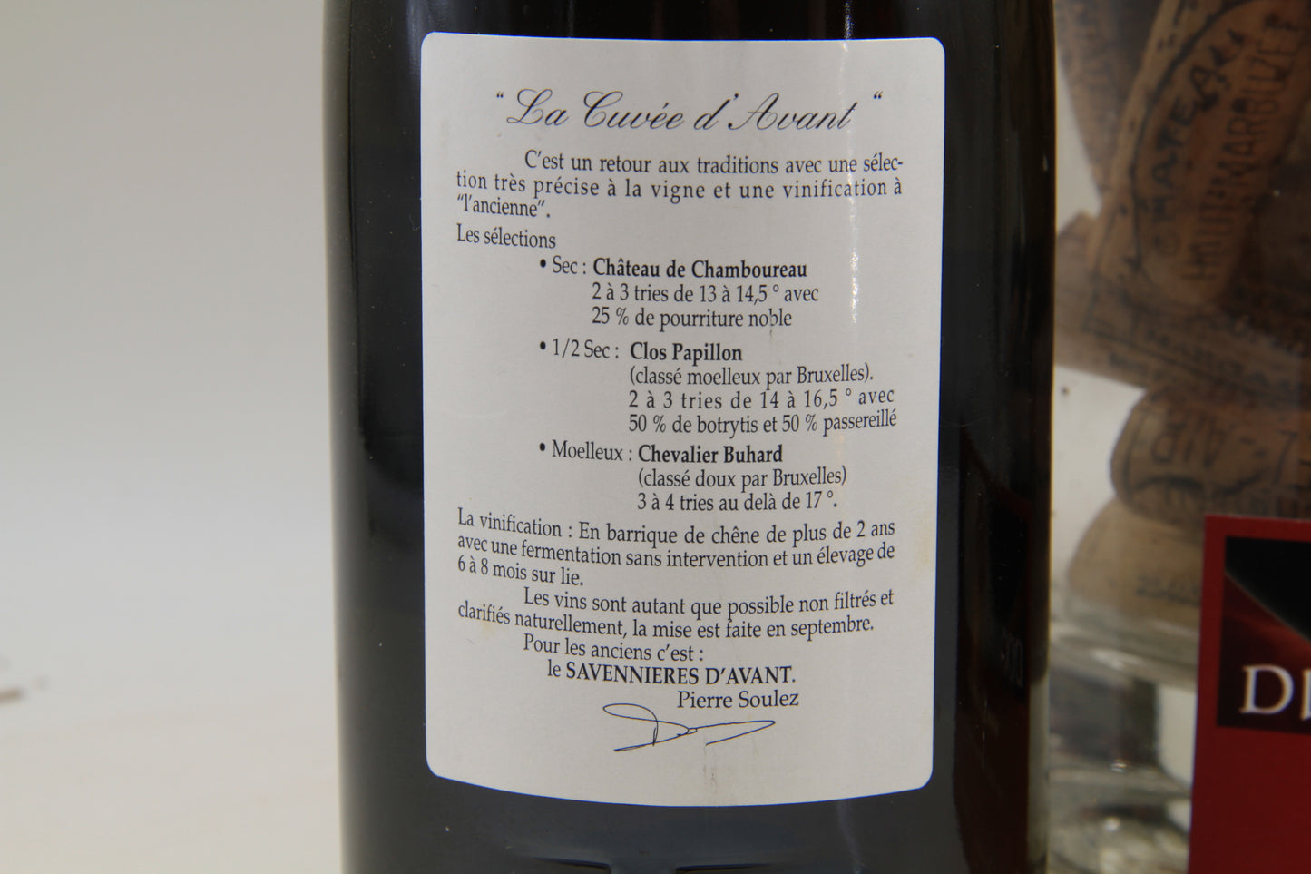 - Savennières "Roche Aux Moines ** 1995 ** Chevalier Buhard - Eric-Dixvins