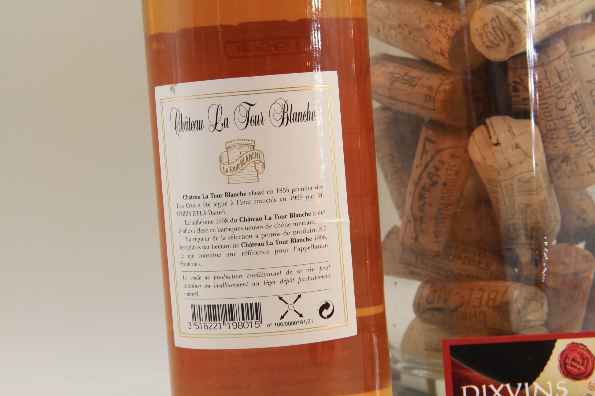 - Chateau La Tour Blanche ** 1998 ** 1er Grand Cru Classé  Sauternes - Eric-Dixvins