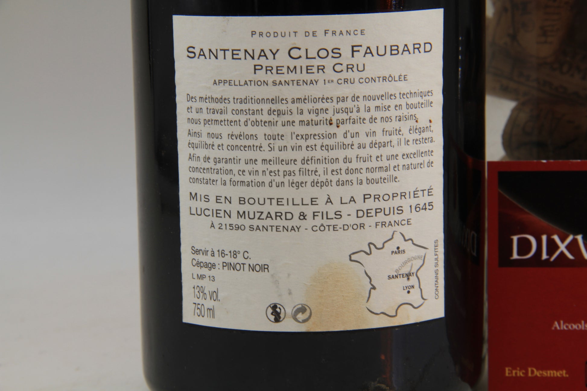 - Santenay " Clos Faubard" 1 er Cru ** 2010 ** Lucien Muzard - Eric-Dixvins