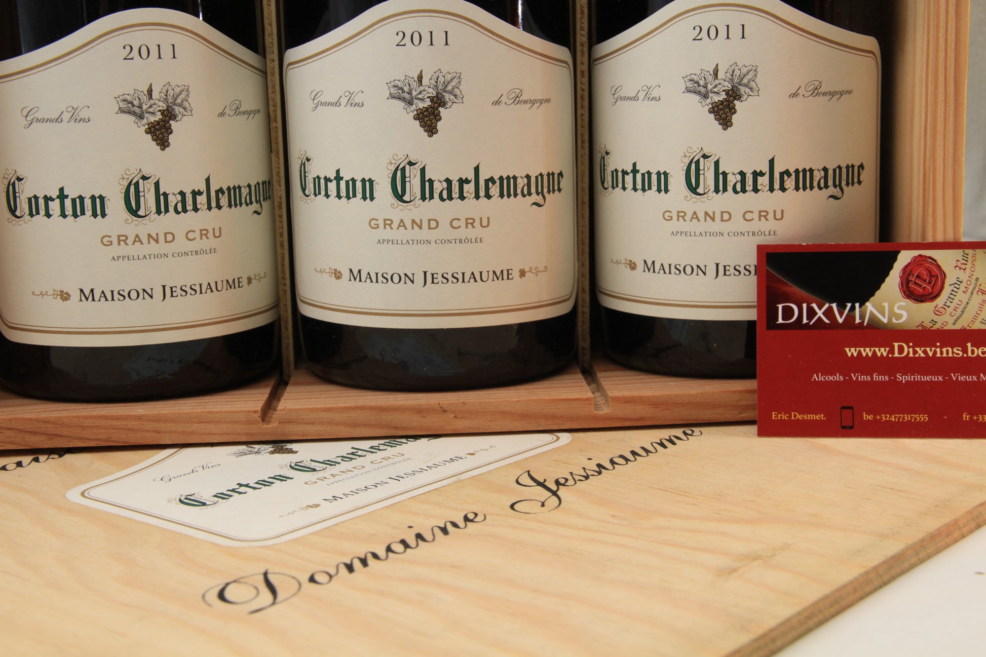 - Corton Charlemagne Grand Cru ** 2011** Domaine Jessiaume   coffret 3 bts - Eric-Dixvins