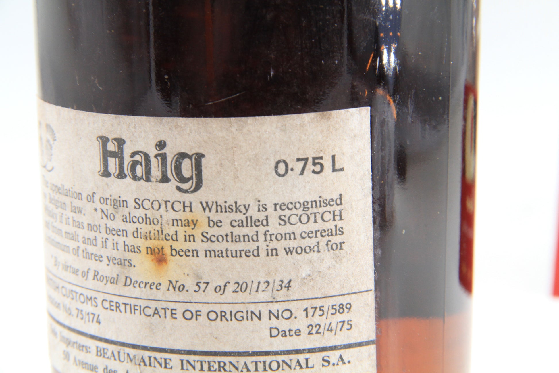 Whisky Haig  ** 1975  ** White Label  40% - Eric-Dixvins