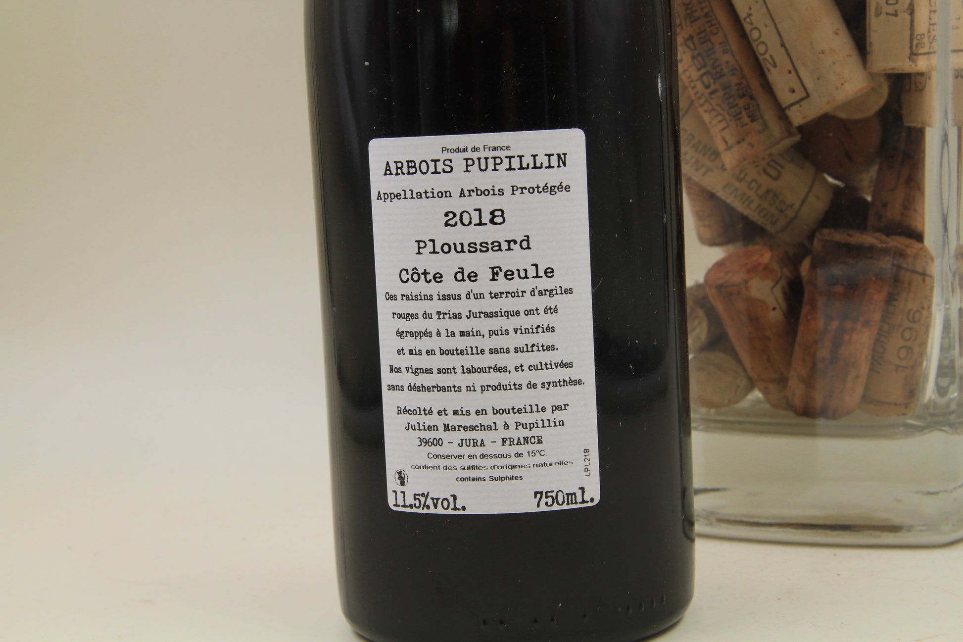 Arbois Pupillin Ploussard " Cote de Feule" **2018 ** Julien Mareschal - Eric-Dixvins