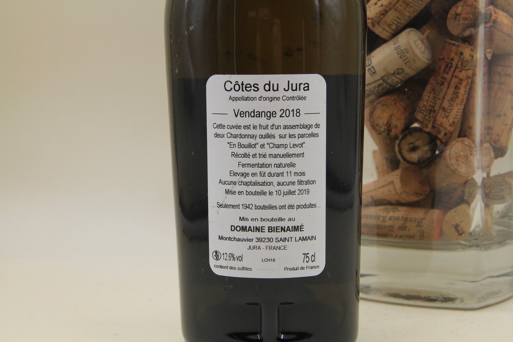 Cote de Jura  Le Chardonnay ** 2018 ** Domaine Bienaimé - Eric-Dixvins