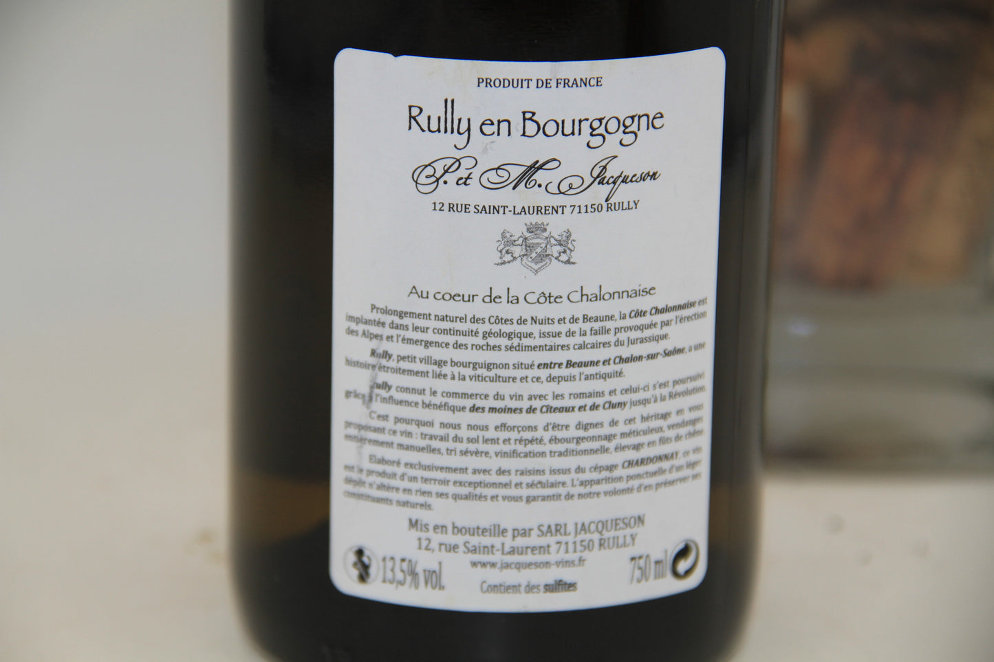 Rully  1er cru " Gresigny " ** 2015 ** Paul & Marie Jacqueson - Eric-Dixvins