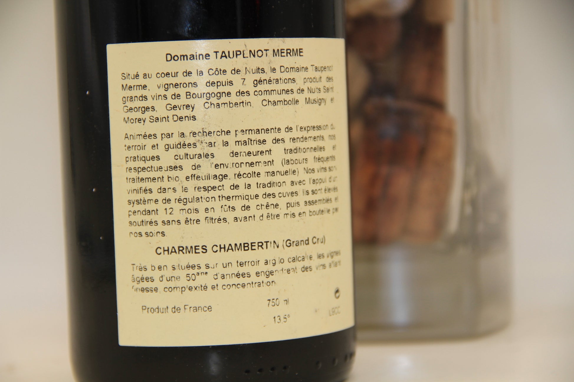 Charmes Chambertin ** 2002 ** Grand Cru  Domaine Taupenot Merne - Eric-Dixvins