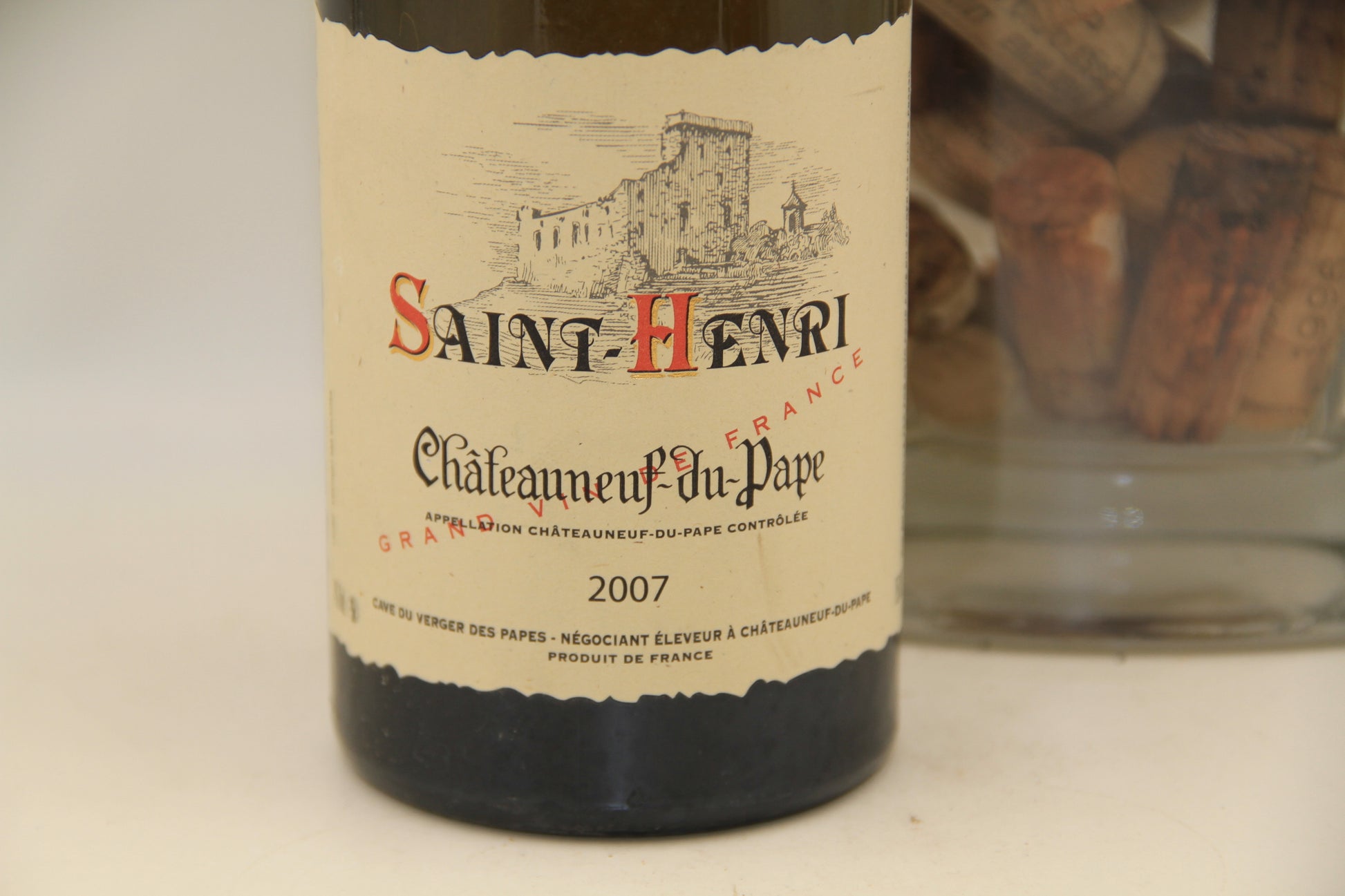 Chateauneuf du Pape " Saint Henri "  **2007 ** cave du Verger des Papes - Eric-Dixvins