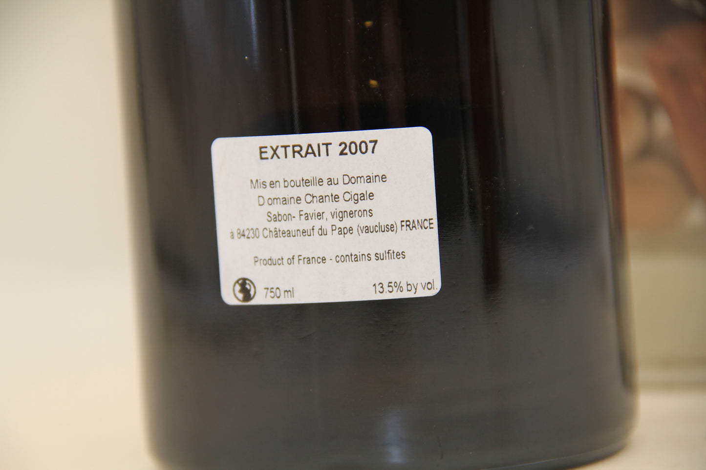 - Chateauneuf du Pape " Extrait"   **2007 ** Domaine Chante Cigale. Sabon Favier - Eric-Dixvins