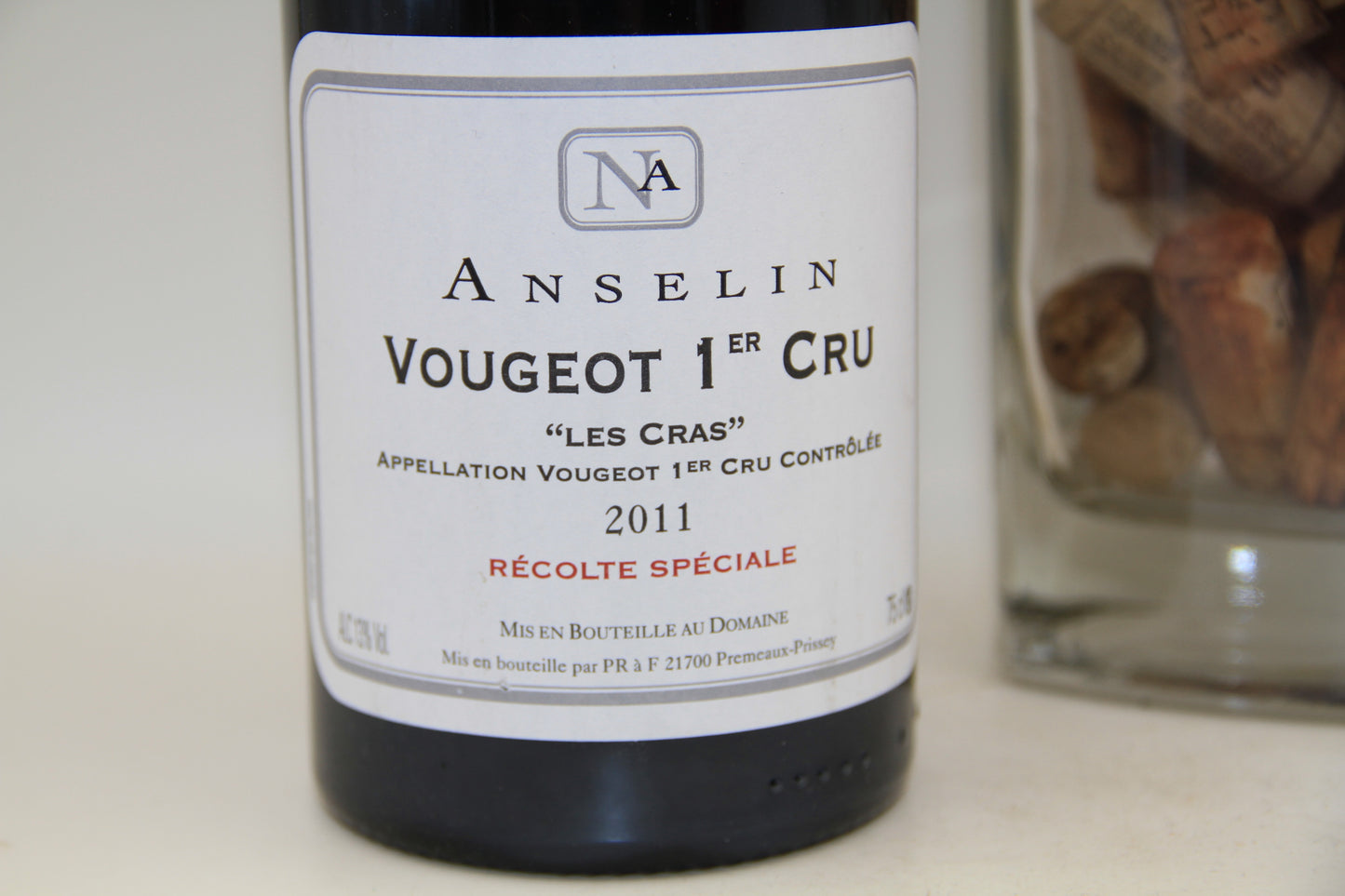 - Vougeot 1er Cru "Les Cras " récolte spéciale  **2011** Domaine Anselin - Eric-Dixvins