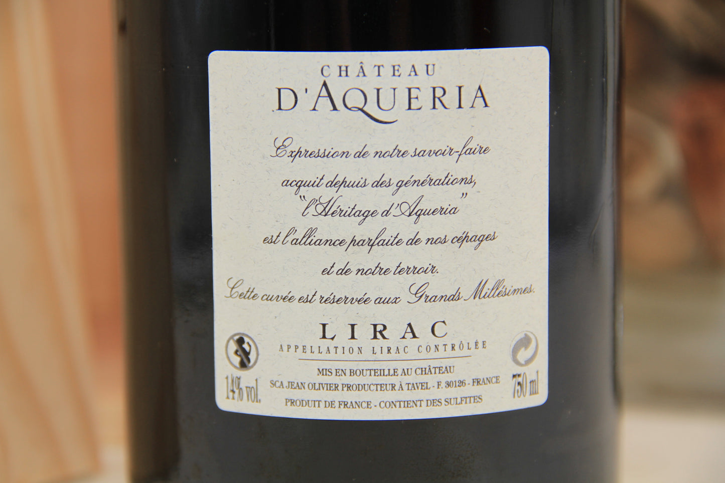 L'Heritage  D'Aqueria ** 2014 ** Lirac  Cote du Rhone - Eric-Dixvins