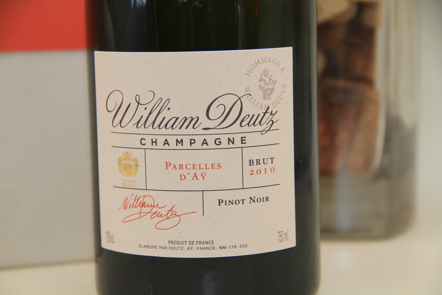 Champagne Brut Hommage à William Deutz **2010 **parcelle D'Ay - Eric-Dixvins