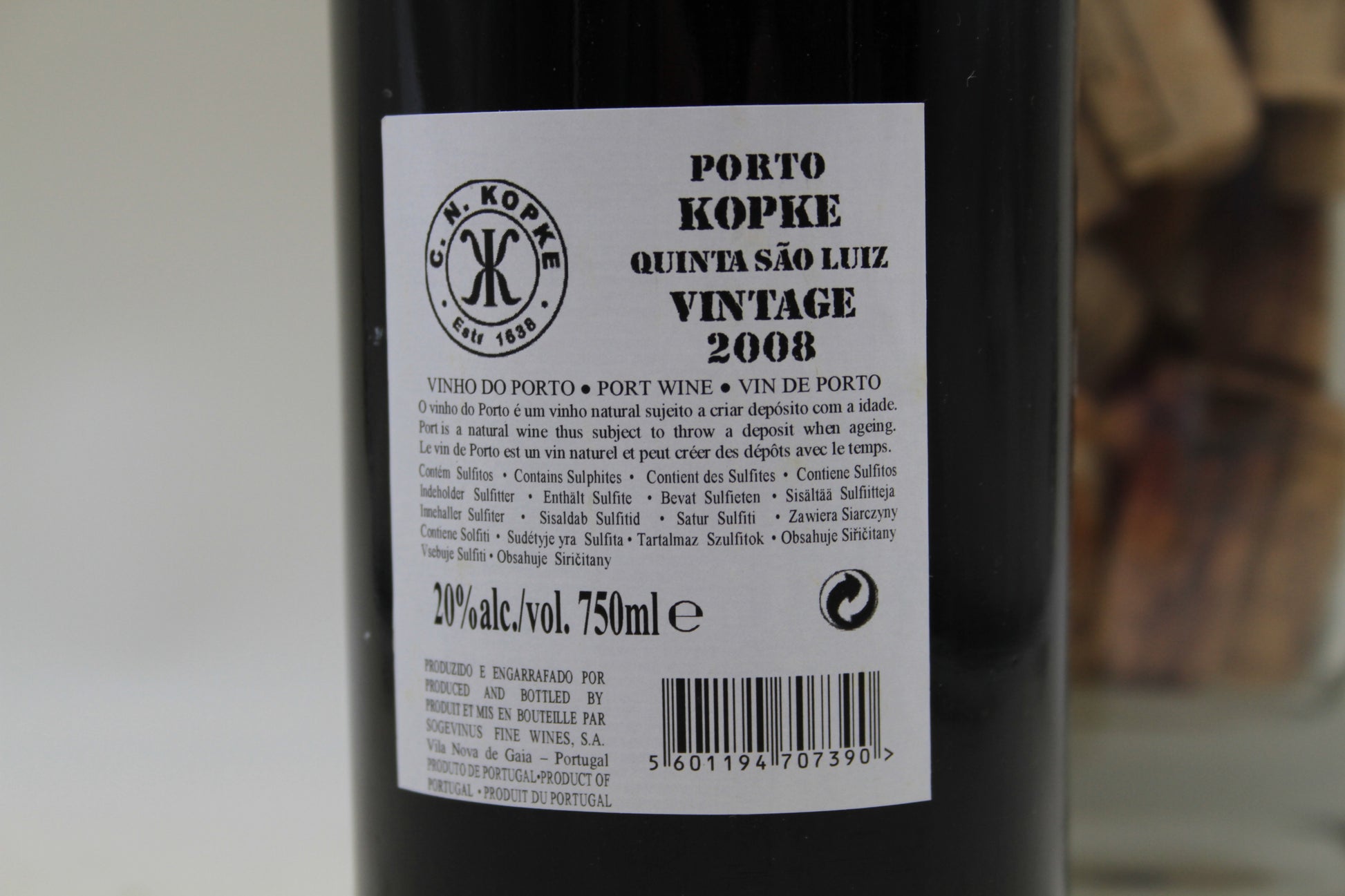 Porto Di Quinta Sao Luiz ** Vintage 2008 ** Kopke - Eric-Dixvins