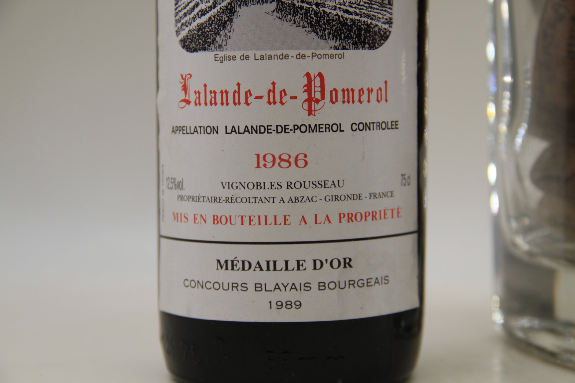 Chateau La Borderie Mondesir  ** 1986 ** Lalande De Pomerol - Eric-Dixvins