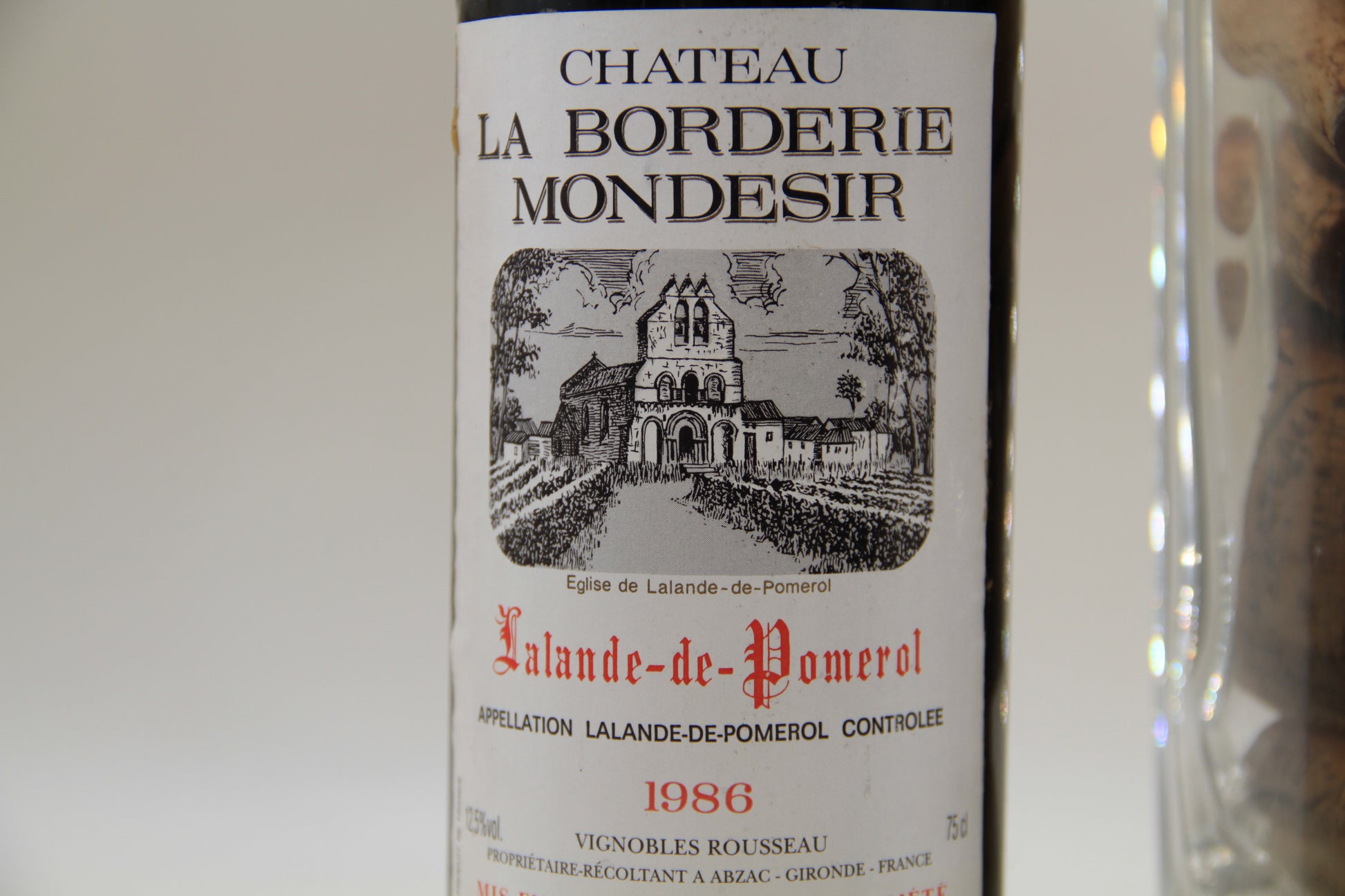 Chateau La Borderie Mondesir  ** 1986 ** Lalande De Pomerol - Eric-Dixvins