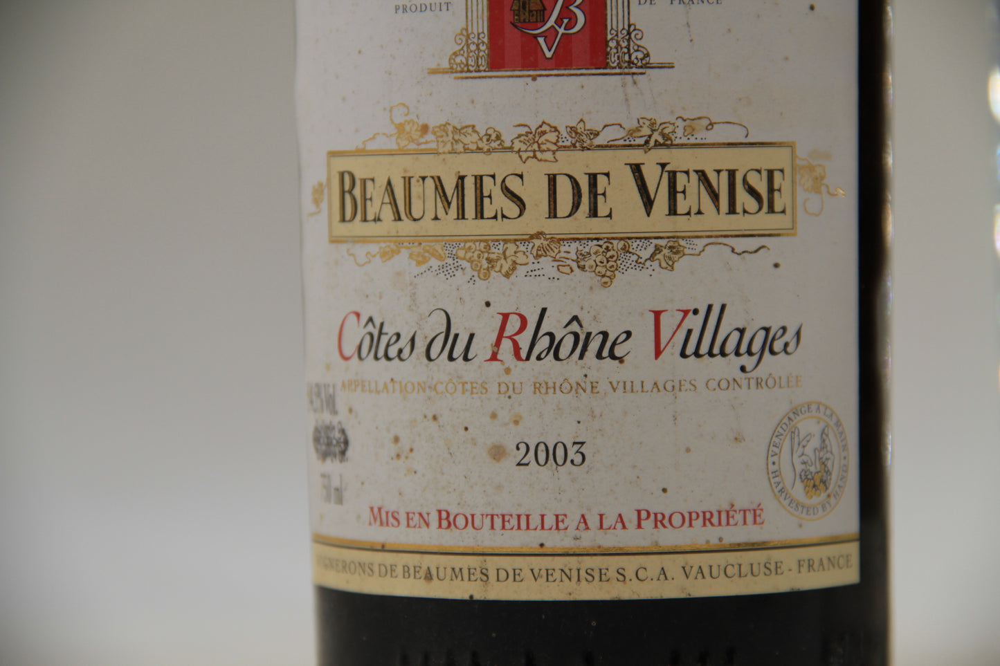 Beaumes De Venise  ** 2003 ** Vignerons de Beaumes De Venise - Eric-Dixvins