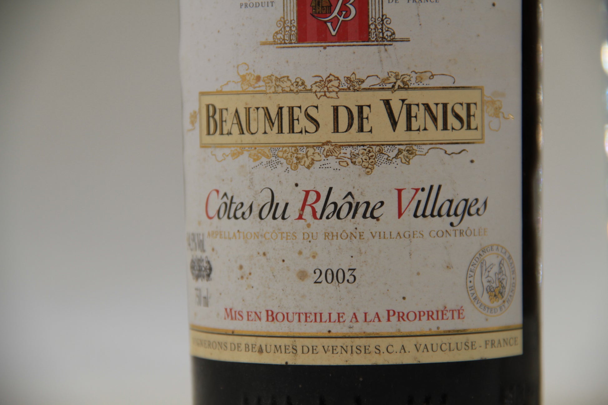 Beaumes De Venise  ** 2003 ** Vignerons de Beaumes De Venise - Eric-Dixvins