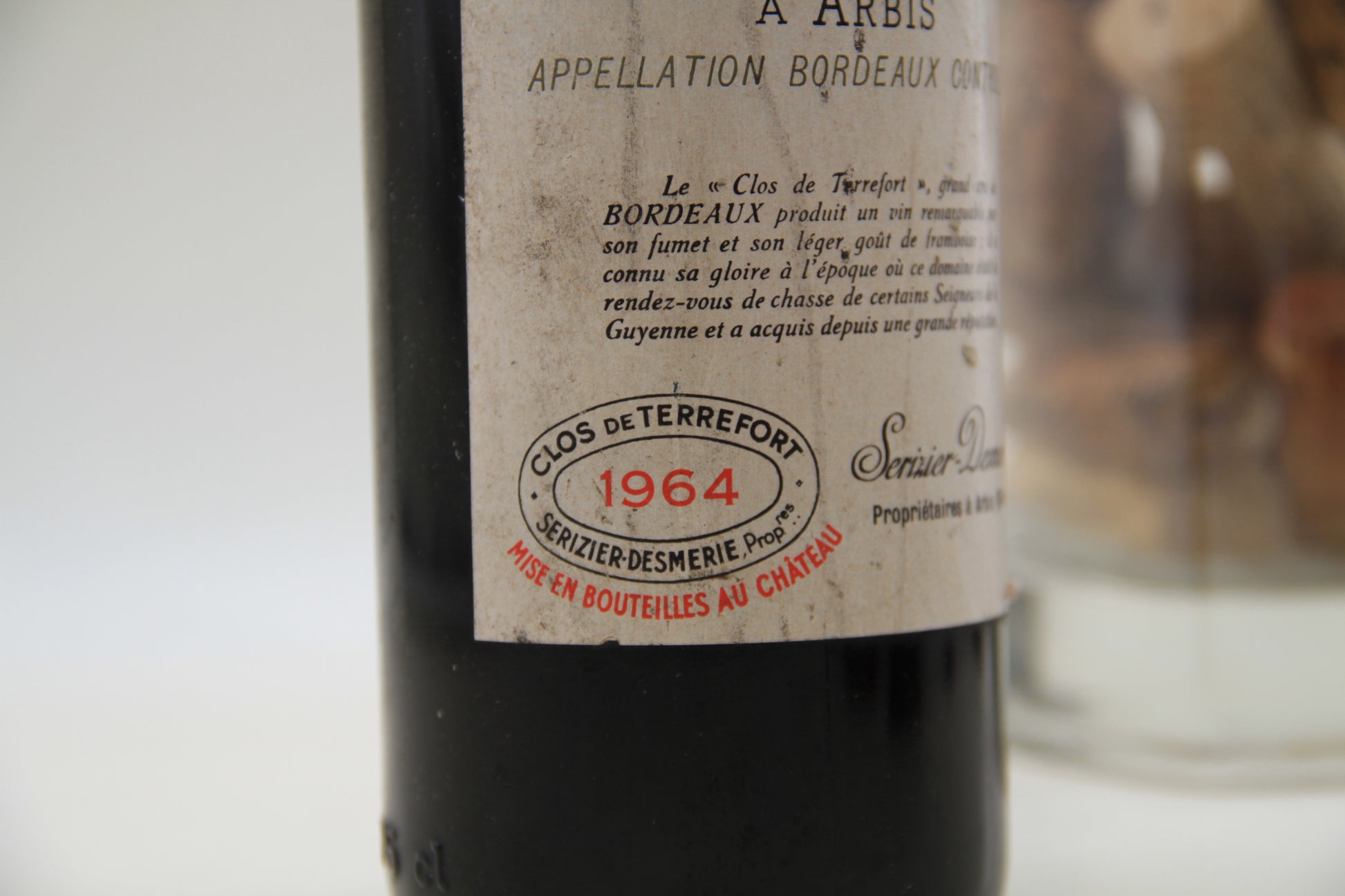 Clos De Terrefort a Arbis ** 1964 **  Bordeaux - Eric-Dixvins