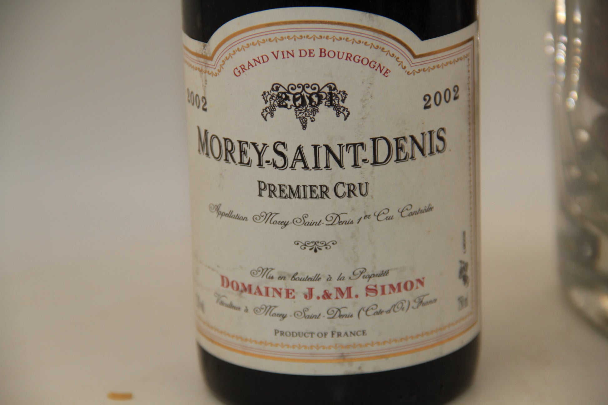 Morey Saint Denis 1er Cru **2002 ** Domaine J&M Simon - Eric-Dixvins