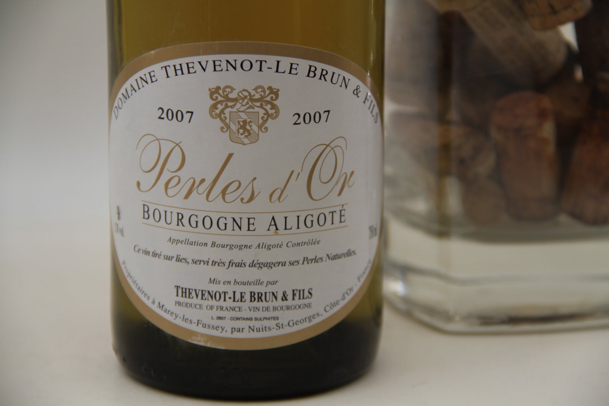 - Bourgogne Aligoté  'Perles d Or " ** 2007 ** domaine thevenot - Eric-Dixvins