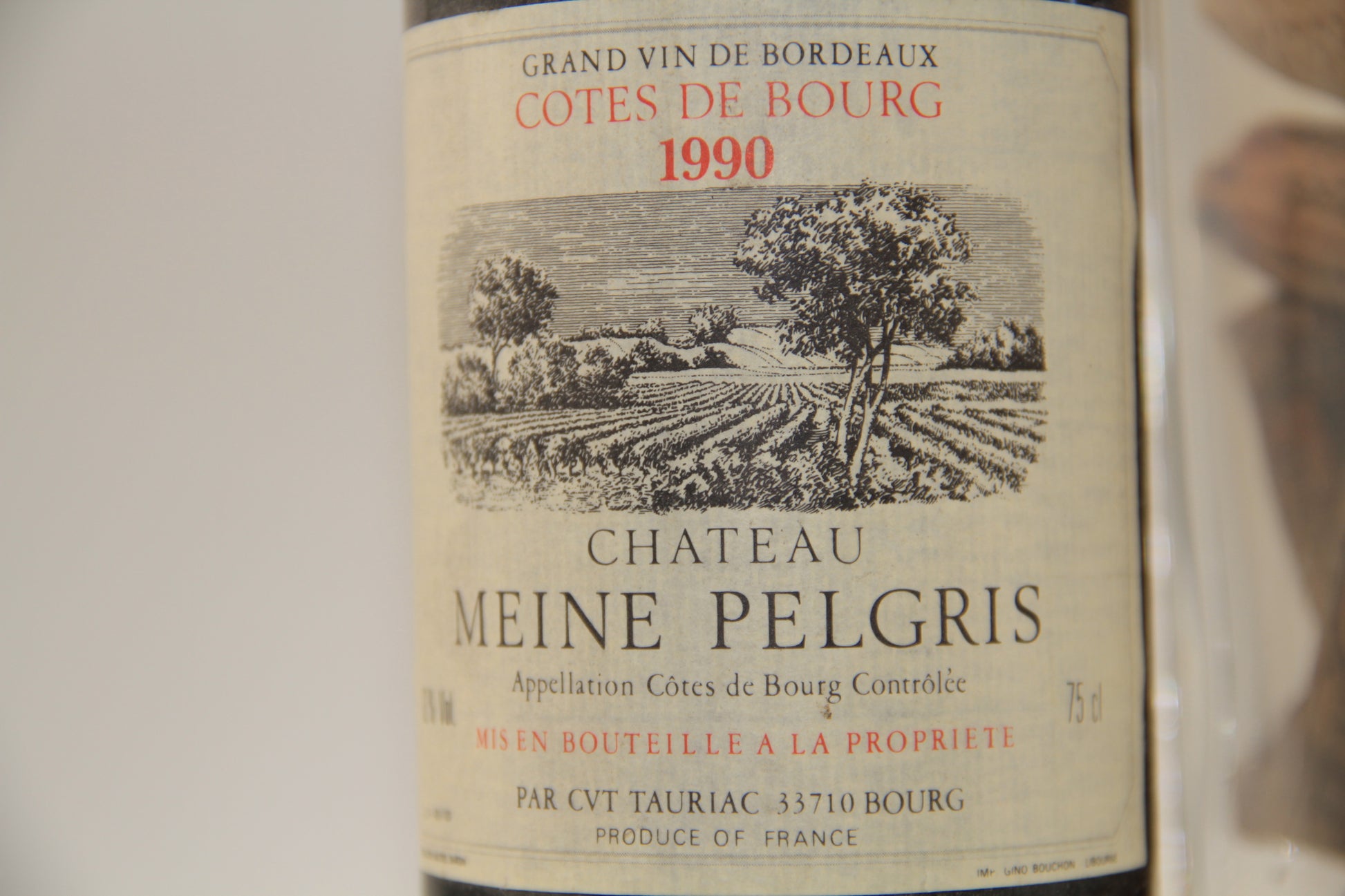 Chateau Meine Pelgirs  ** 1990 ** Cotes de Bourg - Eric-Dixvins