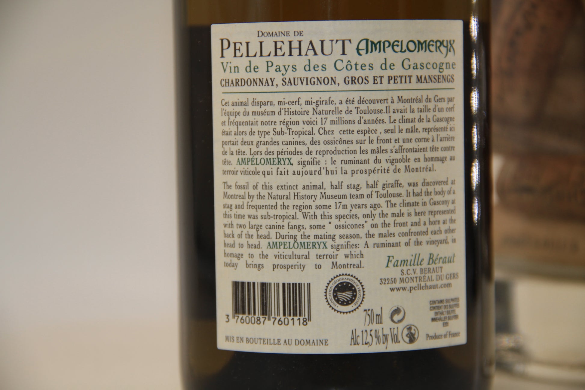 Domaine de Pellehaut “Ampelomeryx” ** 2009 ** Vin de Pays des Côtes de Gascogne - Eric-Dixvins