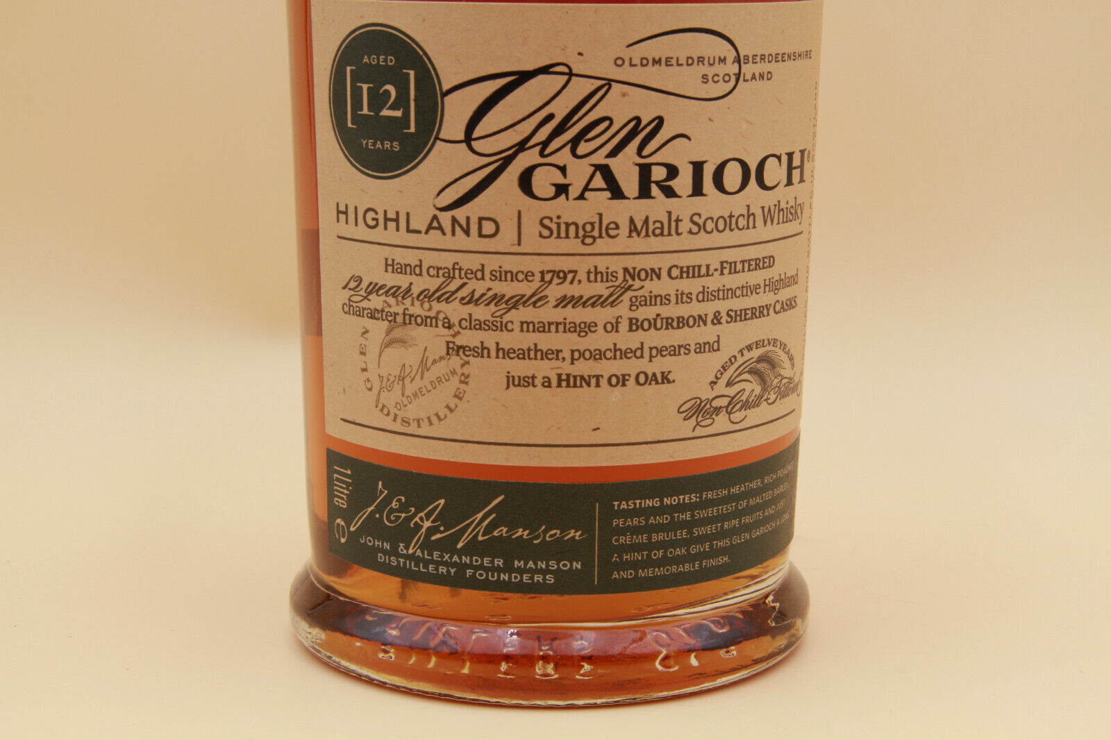 Glen Garioch  ** 12 Years ** Single Malt Scotch Whisky  1litre - Eric-Dixvins