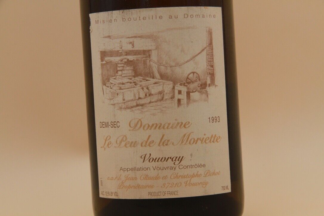 - Vouvray  Demi Sec ** 1993 ** Domaine Le Peu de la Moriette - Eric-Dixvins