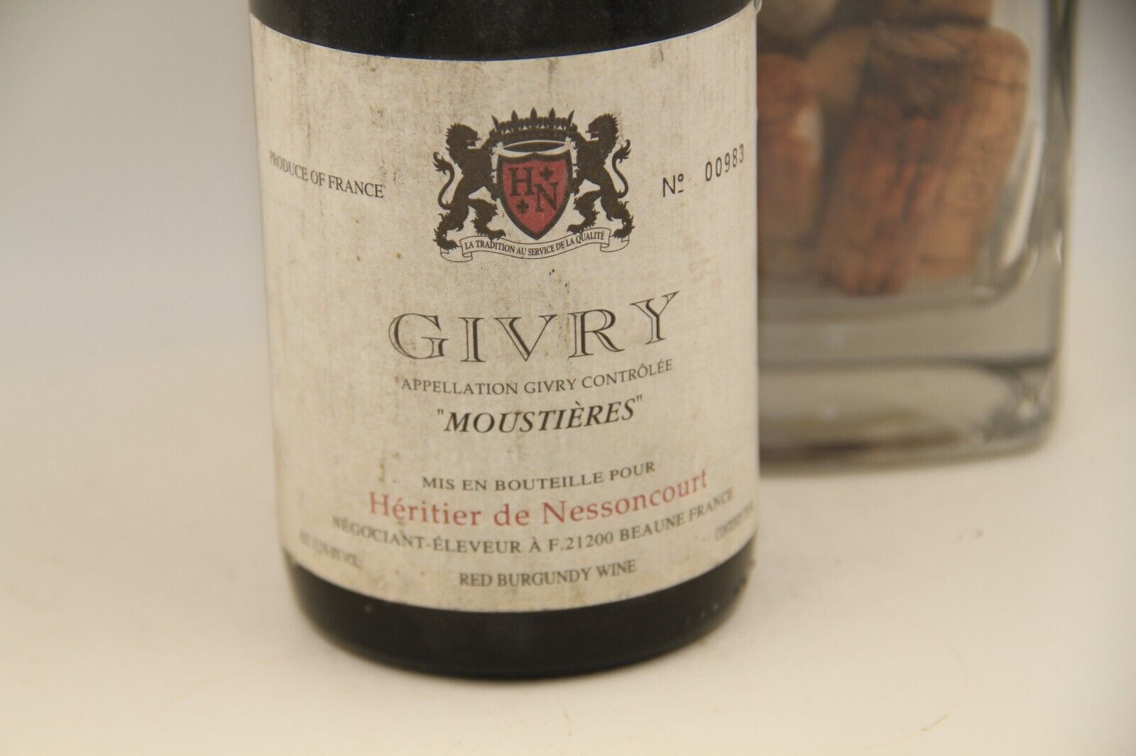 -Givry   " Moustières" **1995** Héritier de Nessoncourt - Eric-Dixvins