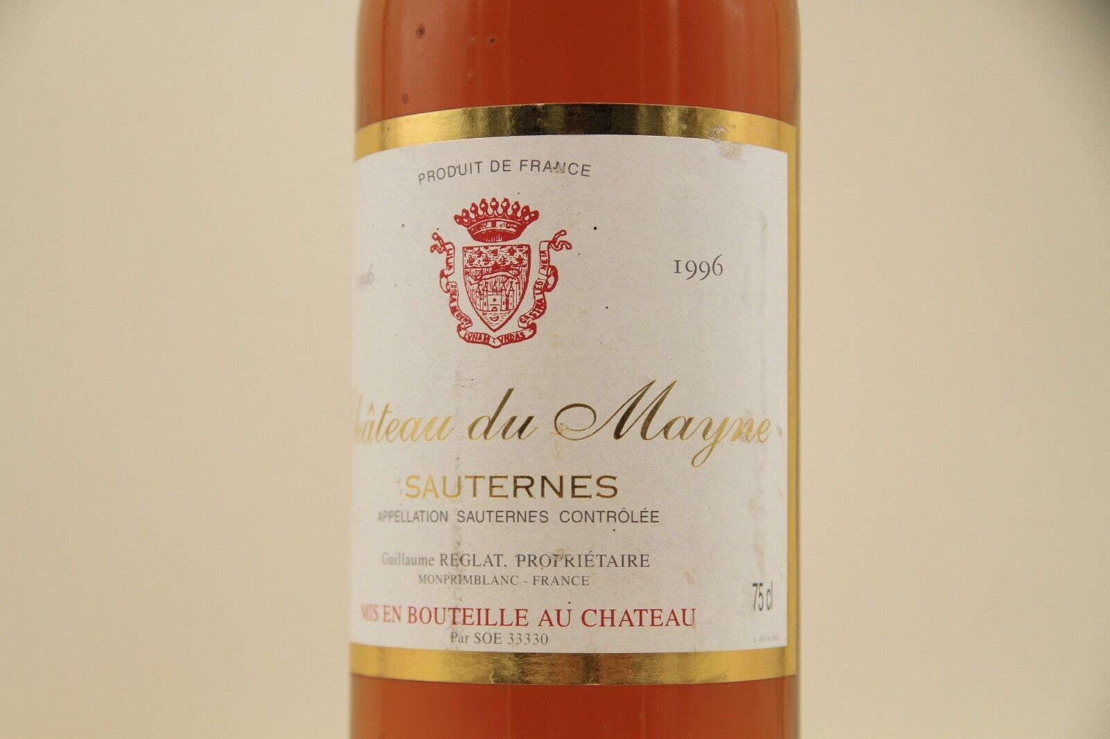 Chateau Du Mayne  **1996 ** Sauternes - Eric-Dixvins