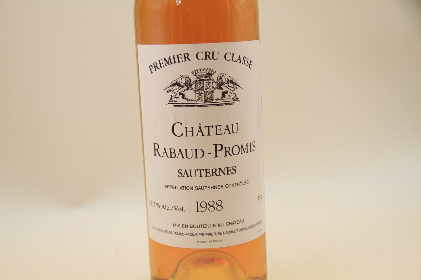 Chateau "Rabaud-Promis ** 1988 ** 1er Grand Cru Classé  Sauternes - Eric-Dixvins