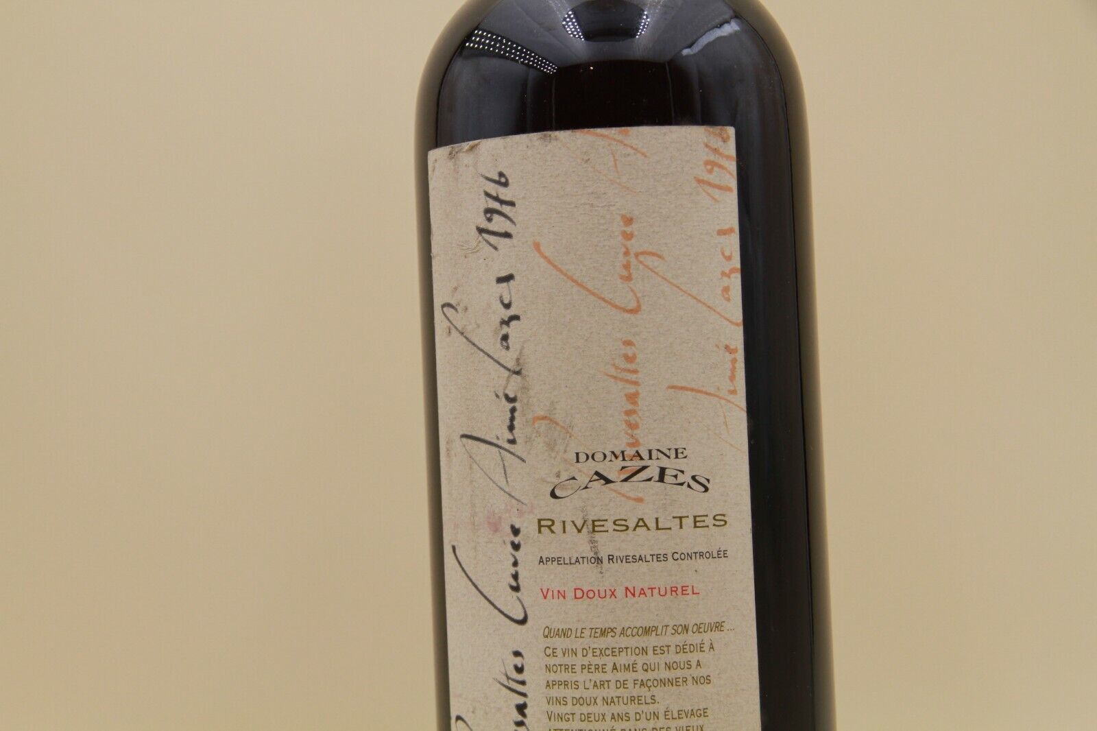 Rivesaltes " aimé " ** 1976 ** Domaine Cazes - Eric-Dixvins