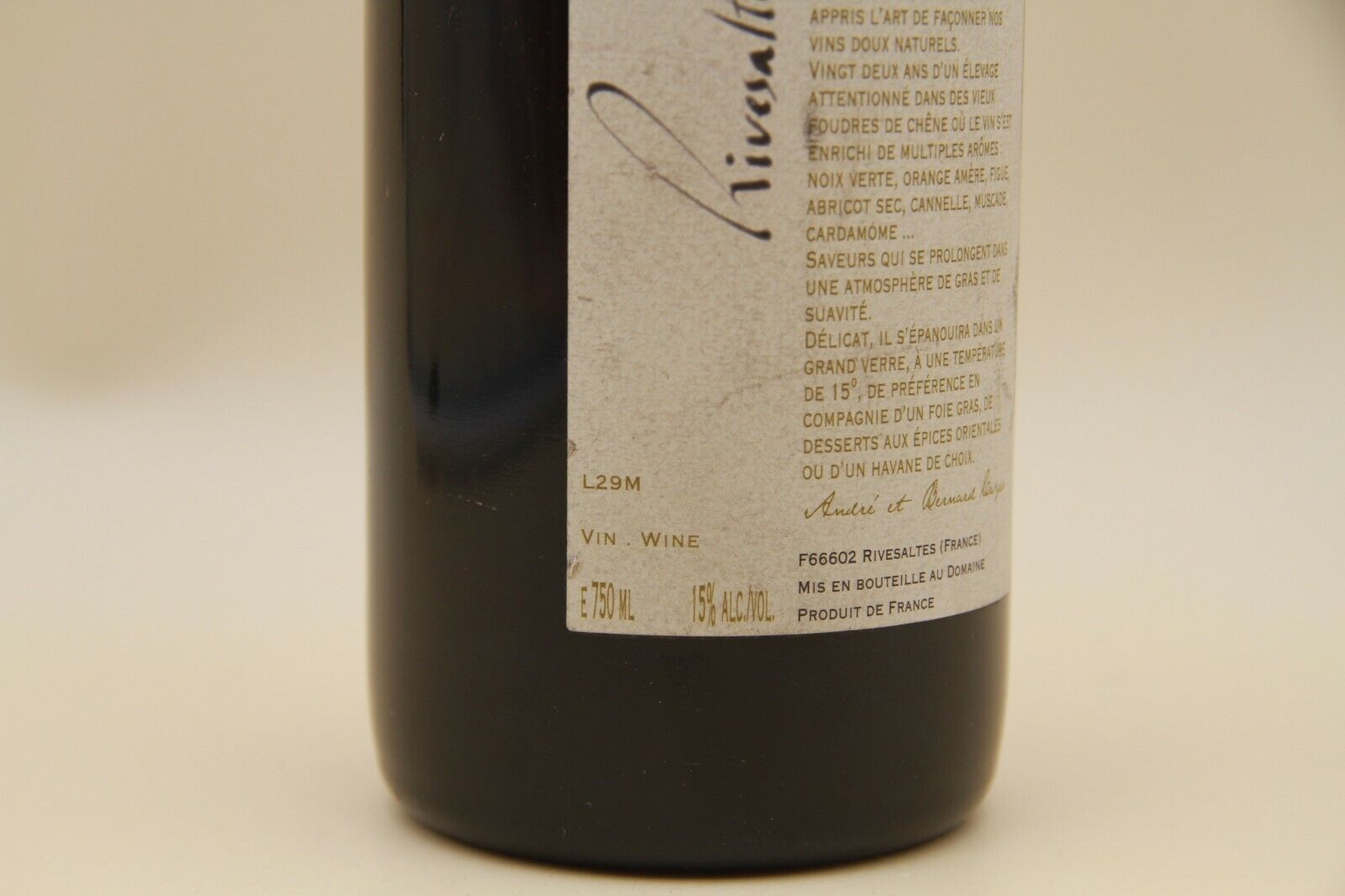 Rivesaltes " aimé " ** 1976 ** Domaine Cazes - Eric-Dixvins